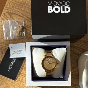 Movado Bold Gold Watch